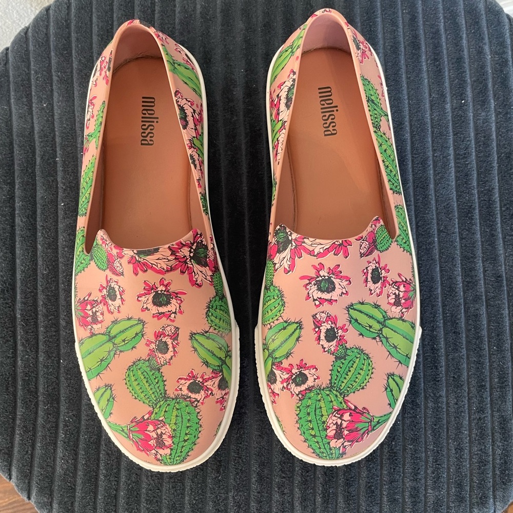Melissa Pink Cactus Slip on Shoes Womens 7 Water Shoes